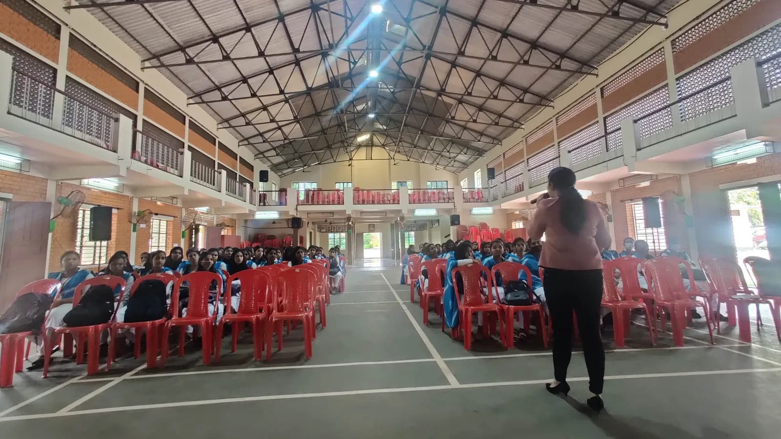 A hall of students